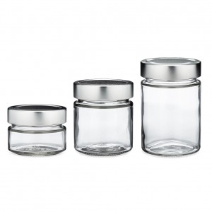 100ml 140ml 180ml 280ml 380ml 500ml Straight Side Glass Jam Jar with Metal Deep Lids