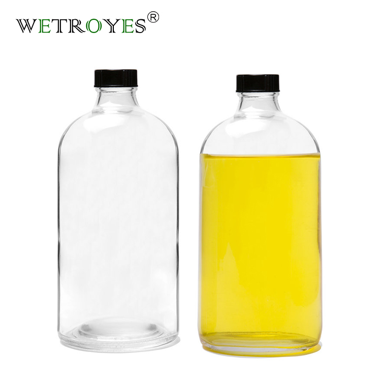 Wholesale Empty 16oz Clear Drinking Bottle with 28/400 Plastic Lid Featured Image