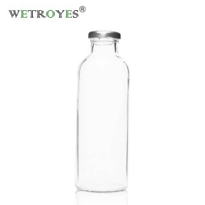 Clear 16oz Round Water Juice Bottle With Twist Off Lid