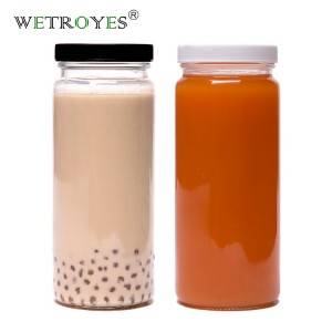 16oz Paragon Glass Bottle Boba Drinking Jar with 63mm Lid