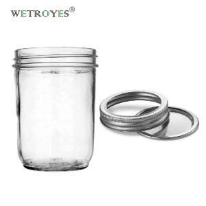 16oz 500ml Glass Mason Jar with 86mm Lid for Jam Food Storaging