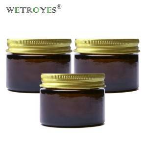 1oz Amber Glass Jars with Lids Round Empty Containers for Scrubs Cream