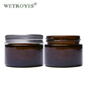 Wholesale 1oz 30ml Amber Glass Jar with Metal Lids for Candle