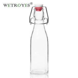 250 ML Swing Glass Bottle For Beverage Liquor With Lid