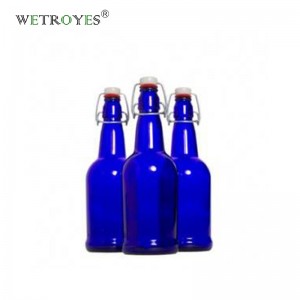 500ml Swing Top Glass Beer Bottles for Beer Juice Kombucha Cobalt Color