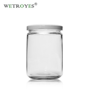 500ml Round Glass Jars for Honey Spice Oil with Twist Off Lid