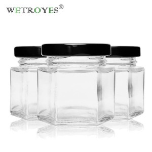 65ML Hexagon Food Glass Canning Honey Jar