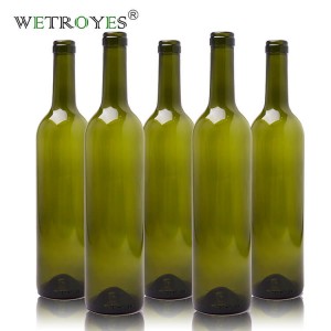 750ML Large Dark Green Glass Bottle For Wine Liquor