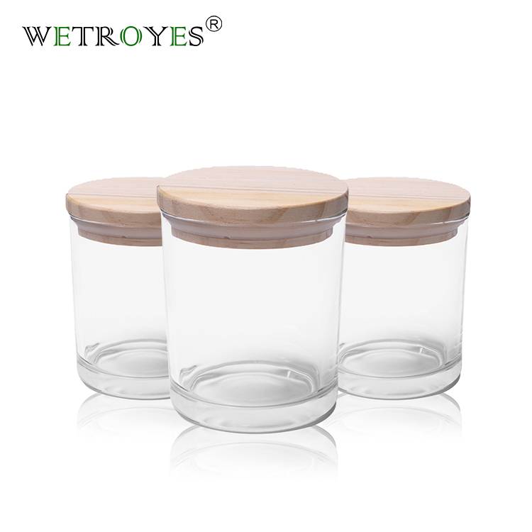 Luxury Candle Jars with Wooden Lid in Bulk for Home Decor Empty Frosted  Glass Candle Vessels Container Holders - China Large Candle Jars with Lids  and Candle Glass Holders price