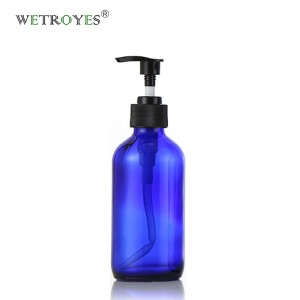 8 oz Cobalt Blue Glass Bottle for Liquid Soap Lotion Shampoo