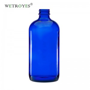 16oz 480ml Cobalt Blue Boston Round Glass Bottle