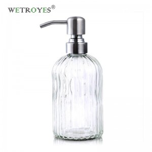 Glass Soap Dispenser with Rust Proof Stainless Steel Pump
