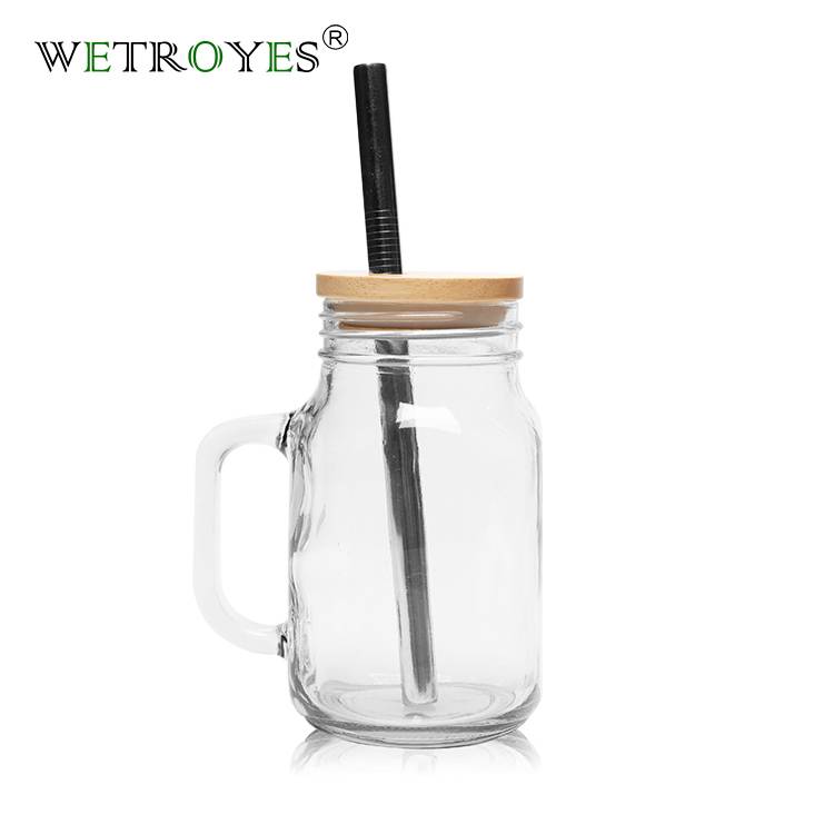 [Copy] 20oz Glass Mason Jar Bamboo Lid for Drinking Featured Image