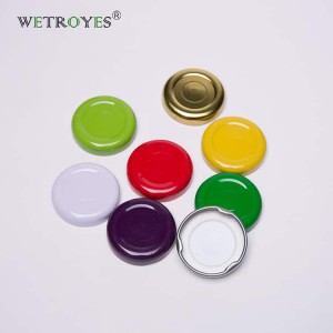 Safety Button 38mm Twist Off Metal Lids with Plastisol Liner