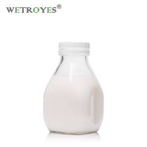 Square 10oz 300ml Glass Milk Bottle with Airtight Plastic Lid