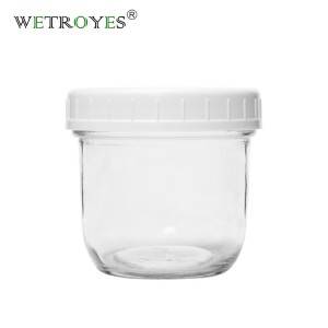 Custom 10oz 300ml Food Grade Glass Mason Jar with Plastic Lid