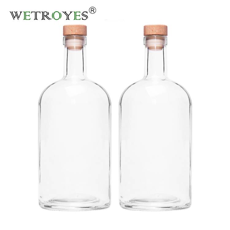 Large 1000ml Glass Liquor Bottle Vodka Spirit Bottle Factory Price Featured Image