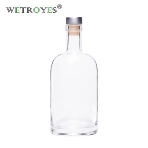 750ml Hot Sale Empty Super Flint Soda Lime Glass Bottle for Beverage Liquor Vodka Whiskey