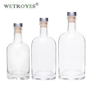 Wholesale Flint Glass Bottle for Liquor Vodka Gin