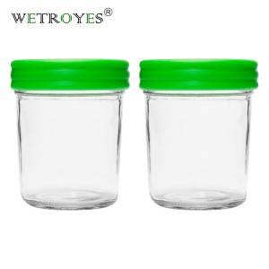 6oz 180ml Baby Food Glass Container with Plastic Lid Wholesale
