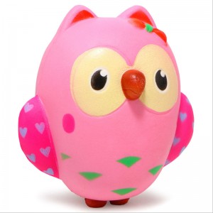 Amazon wholesale Jumbo Kawaii Squishi Animal Toys Owl PU Squishi Toys Slow Rising Promotional Gift Customize