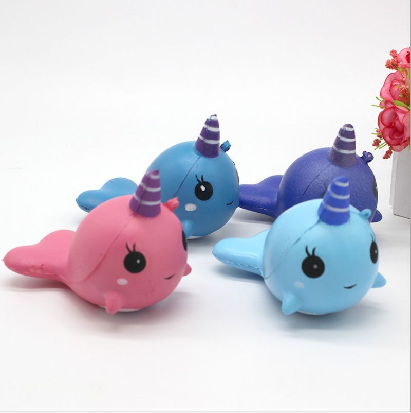 hot selling jumbo kawaii beautiful pink blue foam fish squishy little kawaii whales Anti Stress Toy Featured Image