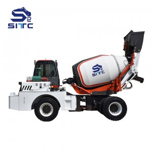 SITC 3cbm mixer truck with bucket concrete mixing auto load
