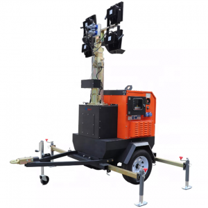 construction 9m Vertical hydraulic mast LED Diesel portable light tower