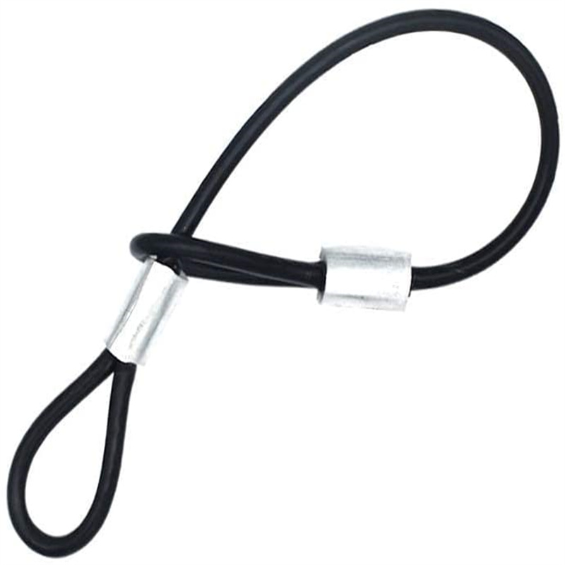 15 peças 8 polegadas (20 cm) 3 mm de espessura cabo de fio de aço galvanizado com alças capa de vinil revestida de corda curta correntes de segurança, preto