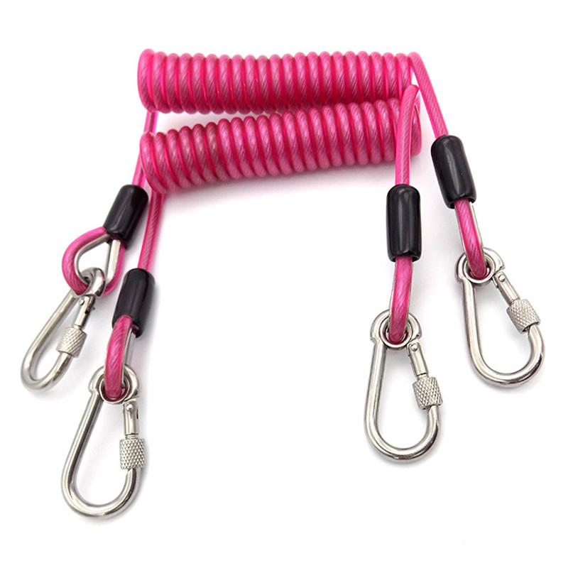 Fornecimento de fábrica vários tamanhos enrolados de alta elasticidade cabo de aço interno ferramenta de suporte de cabo cordão cordão corda de segurança