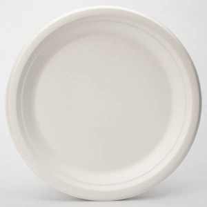 Round Plate Biodegradable Wheat Straw Fiber Tableware