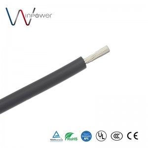 Líder pv tuv xlpe EN 50618 panel solar Cable DC batería de energía fotovoltaica cable de calor H1Z2Z2-K provedor 6mm2 1000v fabricante