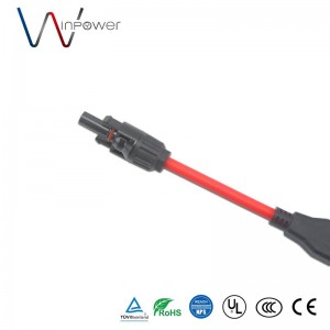 y-splitter 1 tot 2 sonpaneel kabel IP67 draad Pv Parallel Connector manlik tot 2 vroulik Sonkrag kabel harnas