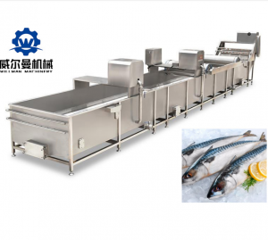 Lini produksi ikan kaleng mesin defrosting (thawing).