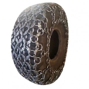 Tire protection chain for underground load-haul-dump machine