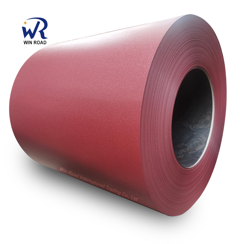 Matte Coil PPGI PPGL Prepainted Steel Coil /Winkled PPGI Coil With Charcoal Grey Color, Brick red Color,Chocolate Color