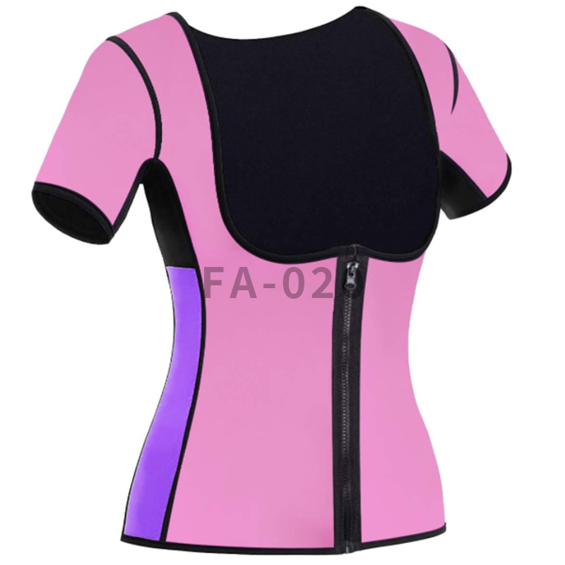 FA-020  Women Sauna Body Shaper Neoprene Sweat Vest Waist Trainer for Weight Loss Sleeve Featured Image
