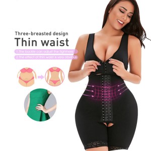Big Size Fajas Women Two Piece Adjustable High Waist Abdomen Butt Lifter Waist Trainer