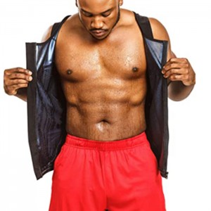 Sweat Shaper Men’s Premium Workout Compression Athletic Zip Tank, Slimming Zip Vest, Training Zip Tank Top