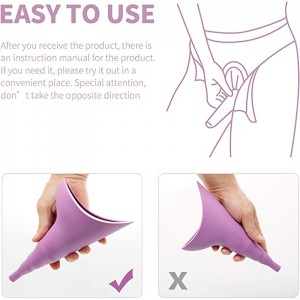 Female Urination Device, Reusable Silicone Female Urinals Portable, Urine Cups for Women Standing Pee, for Outdoor, Inconvenient Mobility, Activities, Camping