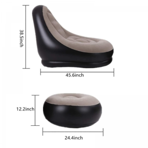 YBY-020A Khaki inflatbale sofa-Inflatable Sofa Inflatable Chair with Inflatable Foot Cushion