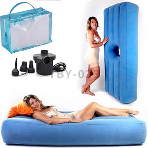 YBY-023 The Original Brazilian Butt Lift Bed with Hole, Inflatable BBL Mattress – Dr. Approved for Post Surgery Recovery, Waterproof Flocked Top Comfortable & Supportive + Carrying Bag and Air...