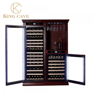 I-Oak Wine Cooler Cabinet Isiqandisi