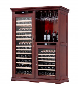 Armário refrigerador de vinho de carvalho