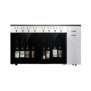 SC-8SB(8 bottle of stainless steel design Dual zone temperature wine dispenser)