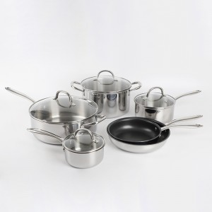 Set de 6 piese Cuisinart din oțel inoxidabil Colecție clasică de vase de gătit pentru bucătar