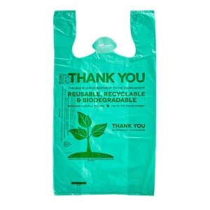 OXO-biologicky odbúrateľné plastové tričká Nákupné tašky na nákup potravín
