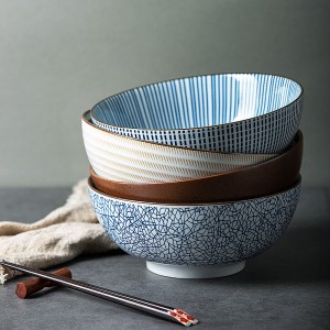 Posuđe keramička zdjela ramena za jedno domaćinstvo kreativna zdjela za rižu zdjela za rezance velika zdjela za supu
