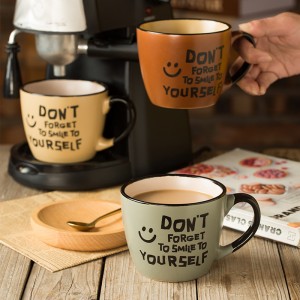 Creative Ceramic Mug Coffee Mug magna capacitas hospitii Prandium Mugs lac Cerealis Mug manubrium cute porcellana Tea Mugs