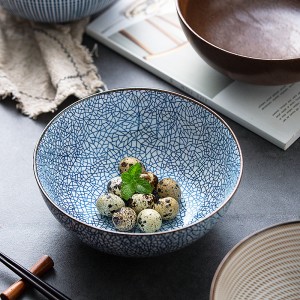 Tableware ceramic ramen bowl single household creative rice bowl noodle bowl big soup bowl